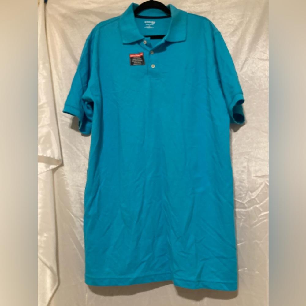 NWT Teal (Barbados) Blue Polo Shirt by St John’s Bay sz LT